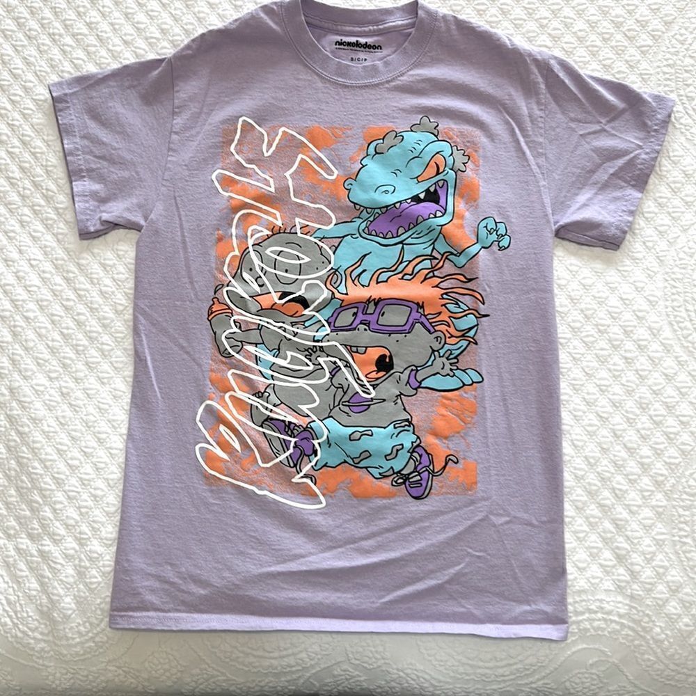 Nickelodeon Rug Rats T-Shirt Lavender with Graphic. Size S